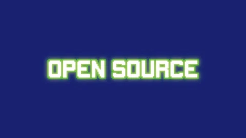 Text deep glow open source Stock Footage 152947233