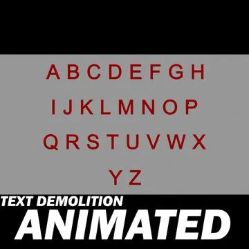 Text Demolition 3D Model