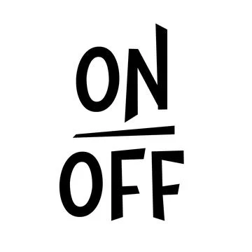 On Off text design. Stock Illustration