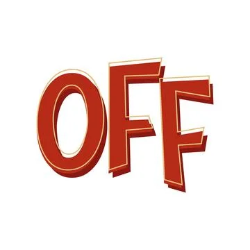 Off text design. Stock Illustration