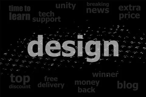 Text Design. web design concept . Black and white abstract background Stock Illustration
