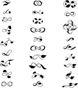 Text divider, page decor element. Text separators infinity decoration. Vector Stock Illustration