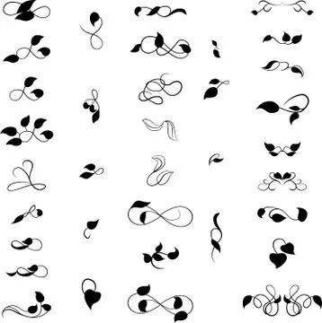 Text divider, page decor element. Text separators decoration. Vector dividers Illustrazione stock