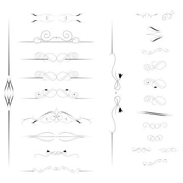 Text dividers Illustrazione stock