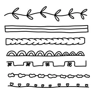 Text dividers vector design elements Stock Illustration