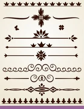 Text dividing elements Illustrazione stock