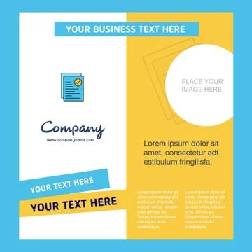 Text document Company Brochure Template. Vector Busienss Template Ilustración de archivo