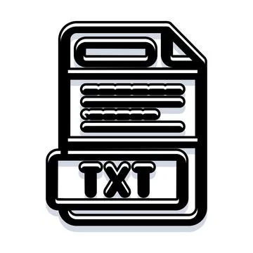 Text document file format icon concept イラスト素材