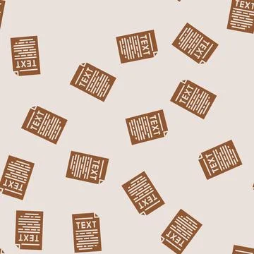Text document file glyph seamless pattern Stock Illustration