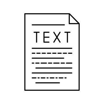 Text document file line icon vector illustration 库存插图