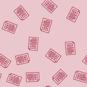 Text document file line seamless pattern Illustrazione stock