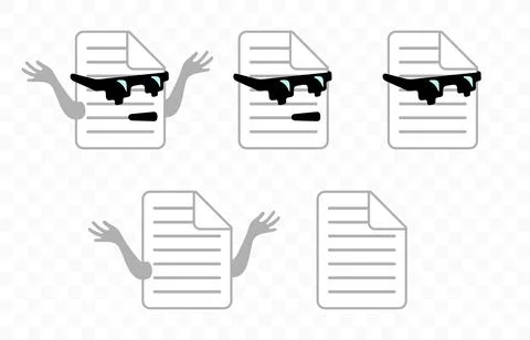 Text document, folders and file, graphic design Stock Illustration