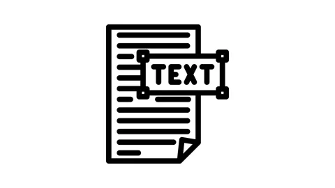 Text document natural language processing nlp line icon animation Stock Footage 326751301