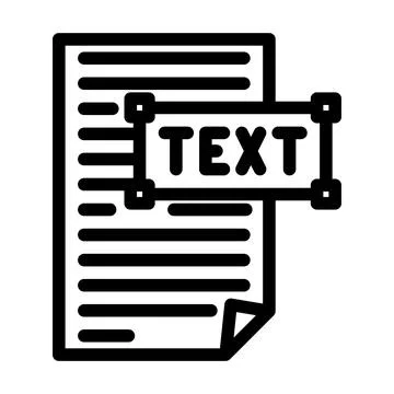 Text document natural language processing nlp line icon vector illustration イラスト素材