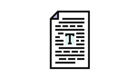 Text document nlp color icon animation Stock-Footage 326118287