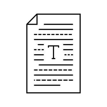Text document nlp line icon vector illustration 스톡 일러스트