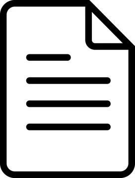 Text document page with folded corner sheet Stock Illustration