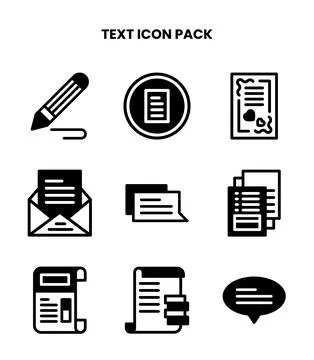 Text DuoTone UI Icons Pack Stockillustratie