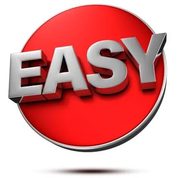 Text easy 3d. Stock Illustration