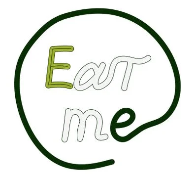 Text Eat me Stock Illustration