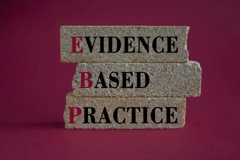 Text EBP Evidence-based practice concept on brick blocks. Stock Photos