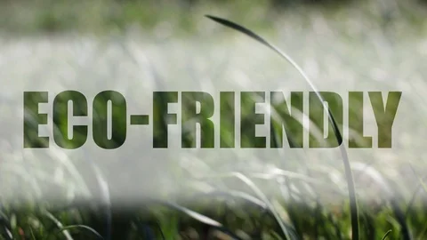 Text Eco-Friendly on the background of green grass Stock Footage 112075501