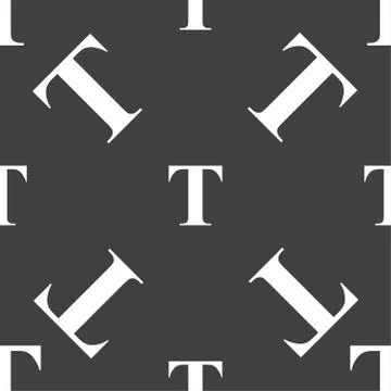 Text edit icon sign. Seamless pattern on a gray background. Vector Illustrazione stock
