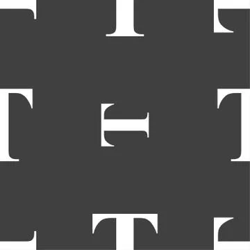 Text edit icon sign. Seamless pattern on a gray background. Vector Stock Illustration