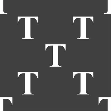 Text edit icon sign. Seamless pattern on a gray background. Vector Stock Illustration