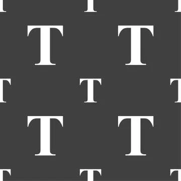 Text edit icon sign. Seamless pattern on a gray background. Stock Illustration