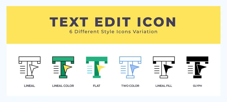 Text edit icon vector for web. and mobile app Illustrazione stock