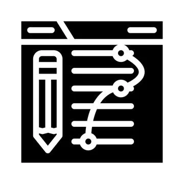 Text edit seo optimization glyph icon vector illustration イラスト素材