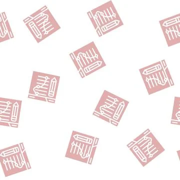 Text edit seo optimization glyph vector seamless pattern Stock Illustration