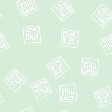 Text edit seo optimization line vector seamless pattern Stock Illustration