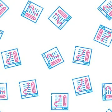 Text edit seo optimization vector seamless pattern Illustrazione stock