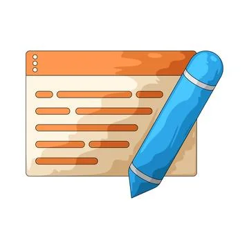 Text editing illustration Illustrazione stock