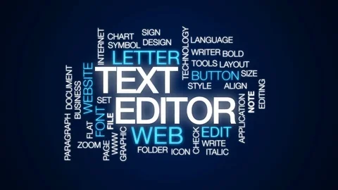 Text editor animated word cloud, text design animation. Stock Footage 78862050