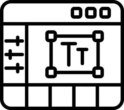 Text Editor Line Icon Design Stock Illustration