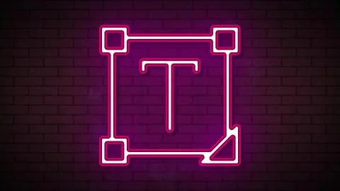 Text editor in neon effect mp4 video Stock Illustration