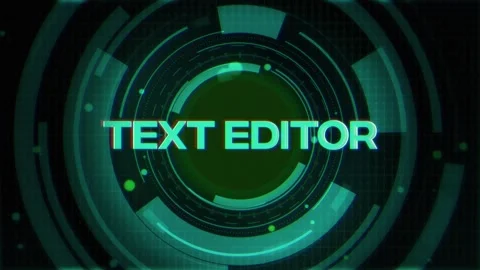 Text editor Word On Futuristic Cyberspace Background Stock Footage 343399744