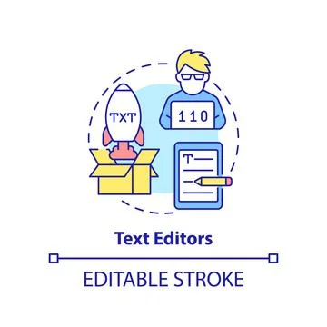 Text editors concept icon イラスト素材