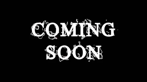 Text effect animated announcement announcement on black background with cin.. Stock Footage 345620850