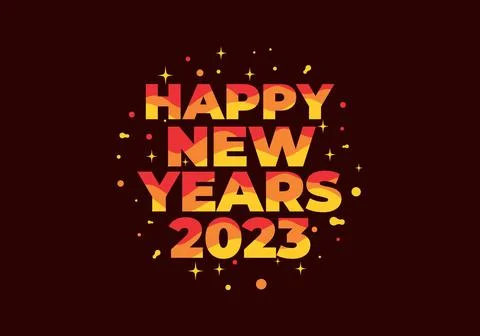 Text effect design, happy new years 2023 Illustrazione stock