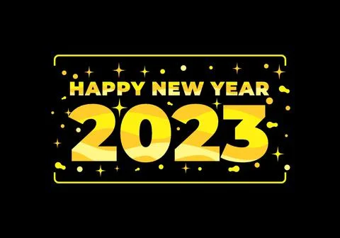 Text effect design, Happy new year 2023 Stock Illustration