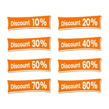 Text effect Discount price tag icon. Stock Illustration