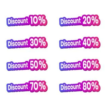 Text effect Discount vector illustration. Stock Illustration