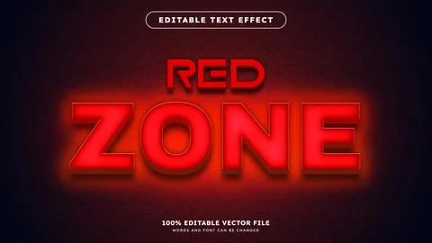 Text effect editable retro and Red glowing Neon light text style Stock Illustration