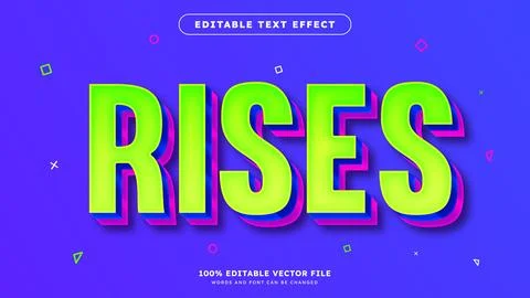 Text effect editable template with modern style use for business brand and lo Stock Illustration