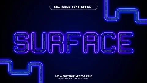 Text effect editable text Modern futuristic style Vector editable text effect Stock Illustration