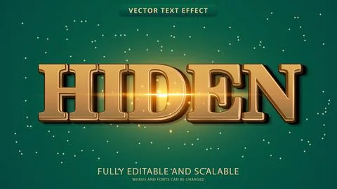 Text effect hide editable eps file Stock Illustration